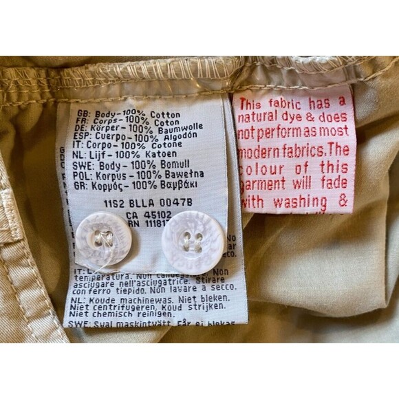BENCH Shorts Womens 27 Small Beige Chino Bermuda Cotton Casual Adjustable Length - Picture 6 of 9